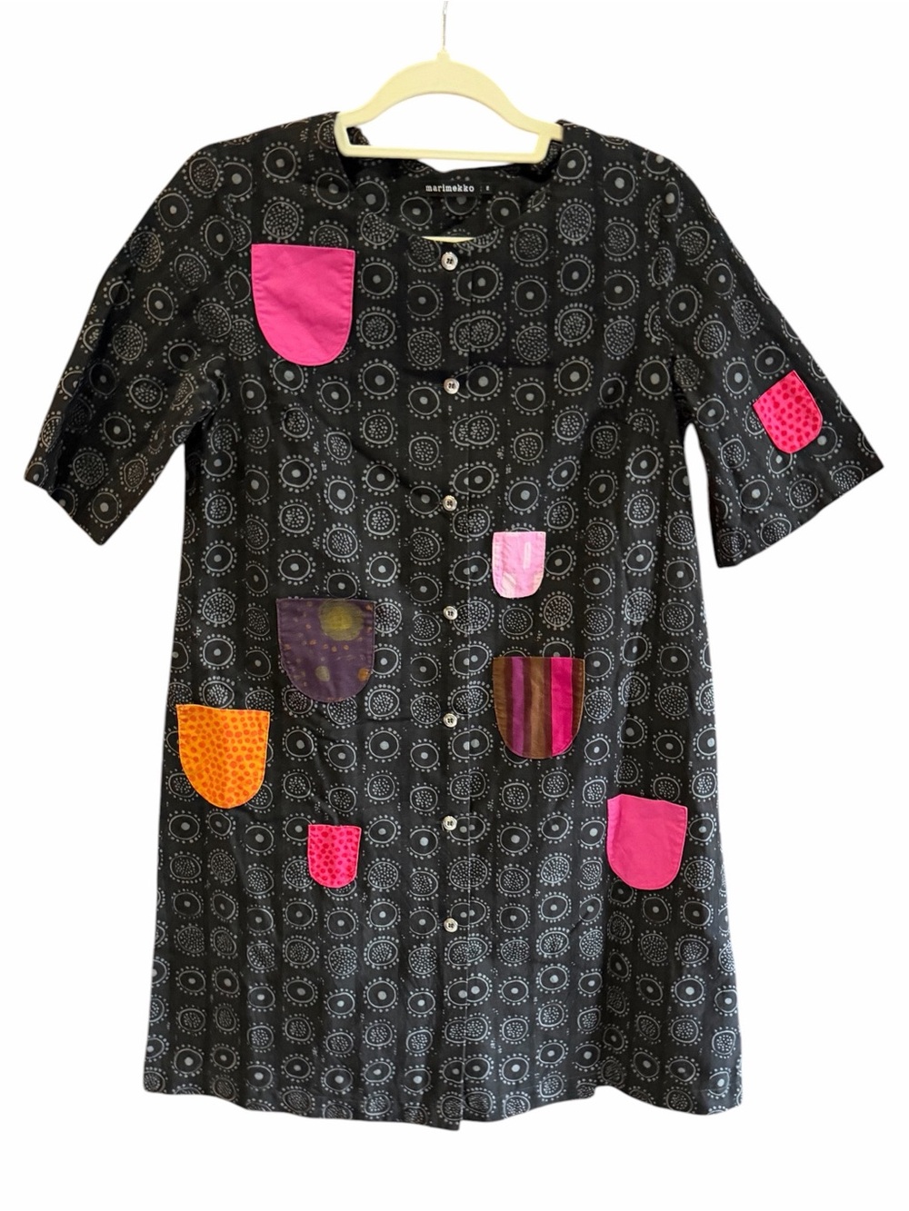MARIMEKKO Kihlatasku Dress Takki Pocket Coatdress Nadja Print 36 6 - Picture 5 of 16